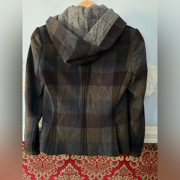 Theory Flannel Blazer with Removable Hood - Picture 5 of 7